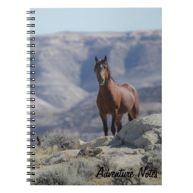 Carnet spiral avec Stallion sauvage (Devant)