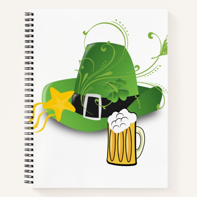 Carnet Spiral Bière Shamrock St. Patrick (Devant)