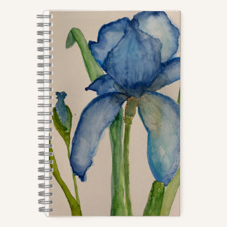 Carnet spiral bleu Iris