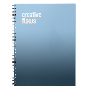 Carnet spiral bleu - Journal "Creative Flows"
