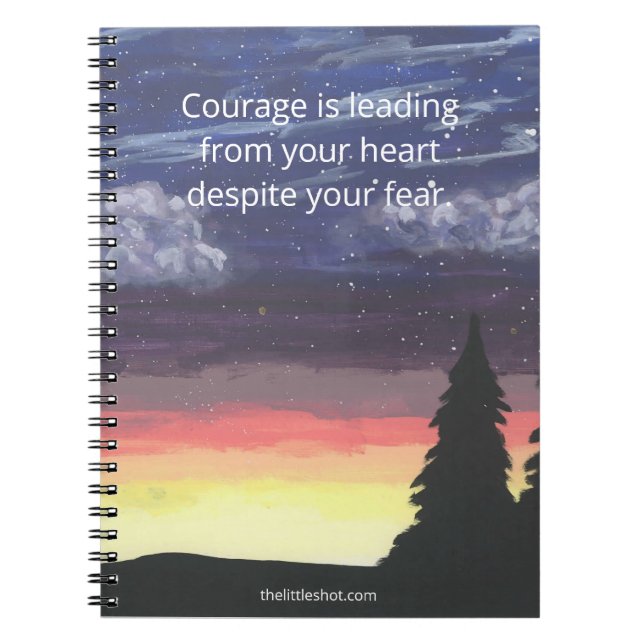 Carnet spiral - Citation de courage, Little Shot (Devant)