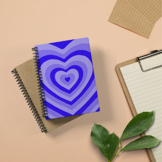 Carnet Spiral Coeur Bleu