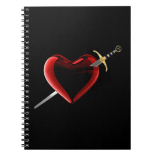Carnet Spiral Coeur Et Dagger