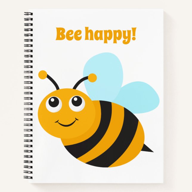 Carnet Spiral d'Abeille heureux (Devant)