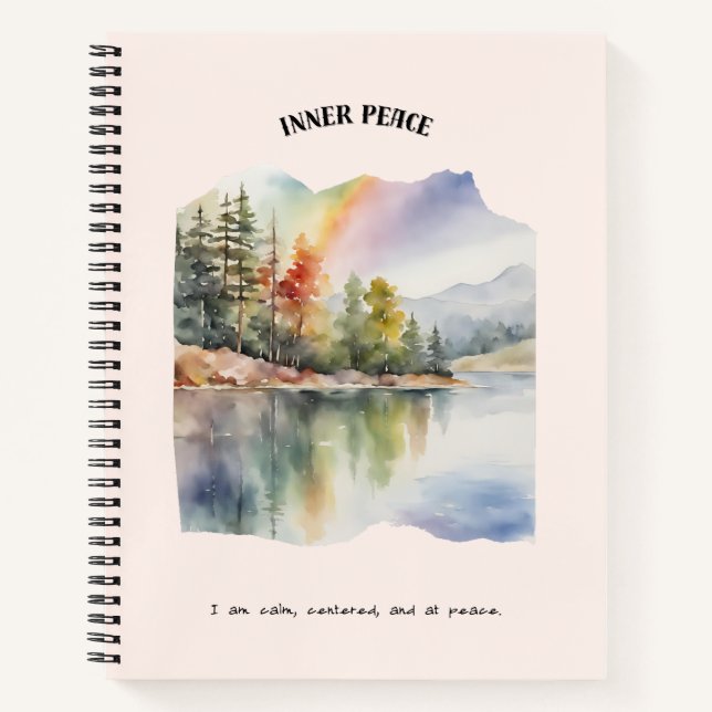 Carnet Spiral d'Affirmation Positive de Paix Intér (Devant)