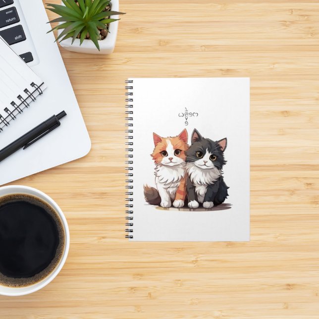 Carnet Spiral de chats caricaturaux mignons (Créateur téléchargé)