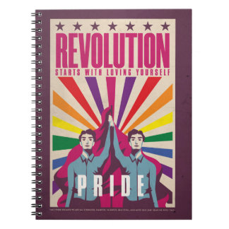 Carnet spiral de la Révolution de la fierté vintag