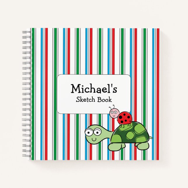 Carnet Spiral de la Tortue molle Ladybug (Devant)