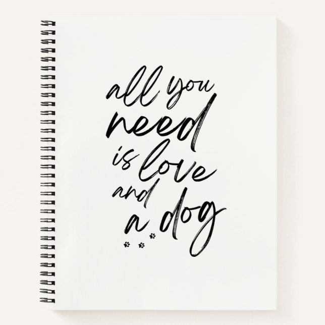 Carnet spiral de l'amour du chien (Devant)