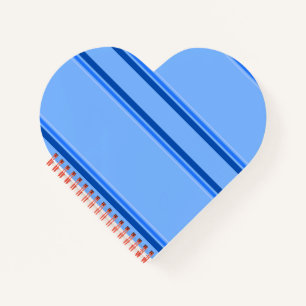 Carnet spiral de lignes bleues