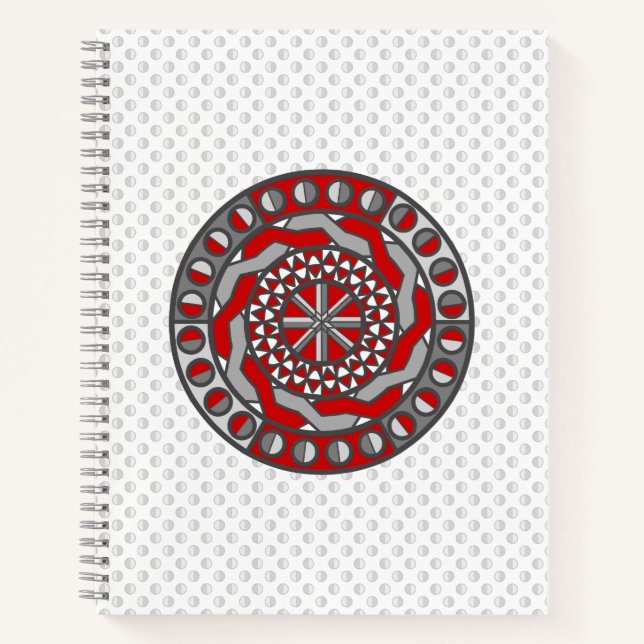 Carnet spiral de machines rouges (Devant)
