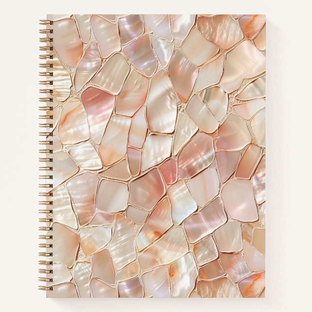 Carnet Spiral de Mosaïque de Perle (Devant)
