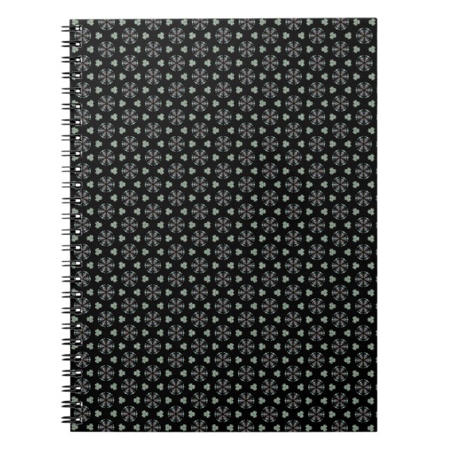 Carnet spiral de plaisir circulaire noire (Devant)