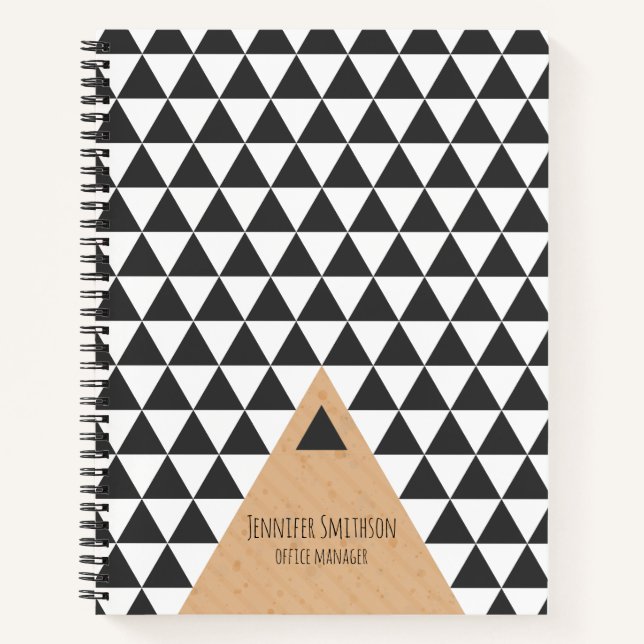 Carnet Spiral de style géométrique moderne (Devant)