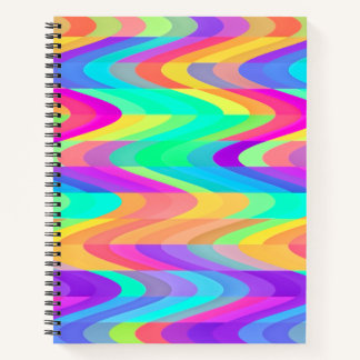 Carnet spiral des vagues de flux prismatiques