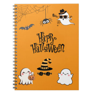 Carnet spiral d'Halloween mignon et Éffrayant
