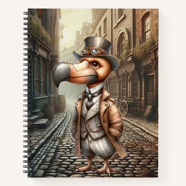 Carnet spiral Dodo Steampunk (Devant)
