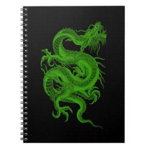 Carnet Spiral Draco Dragon Vert