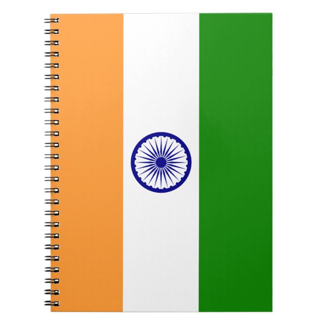 Carnet Spiral Drapeau Indien (Devant)