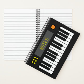 Carnet spiral du clavier de Black Music