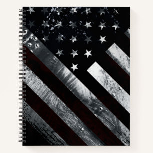 Carnet Spiral du drapeau industriel américain patr