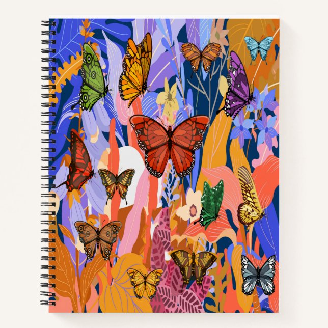 Carnet spiral du jardin papillon (Devant)
