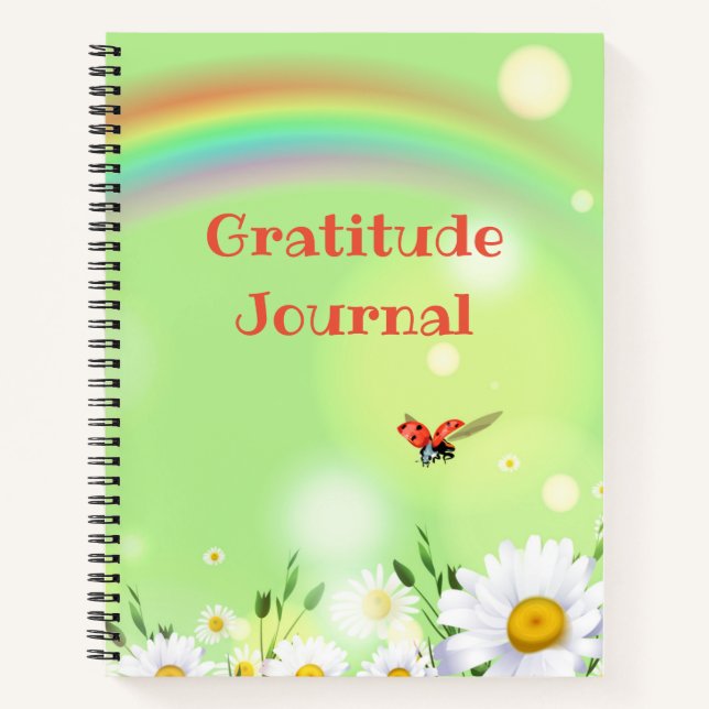 Carnet Spiral du Journal de Gratitude du printemps (Devant)