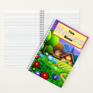 Carnet spiral du monde de fleurs