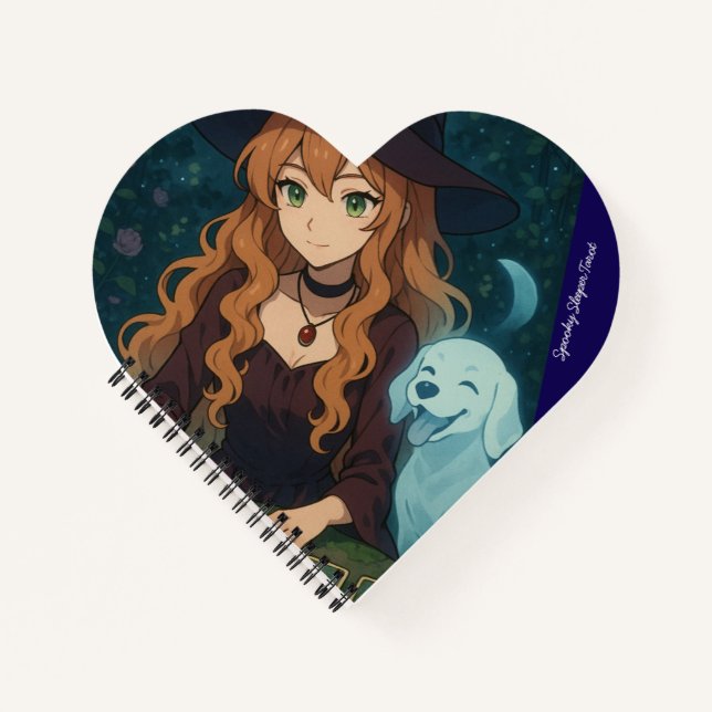 Carnet Spiral Éffrayant Sleeper en forme de coeur (Devant)