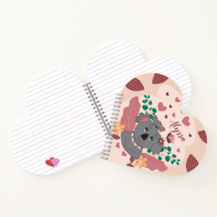 Carnet Spiral En Forme Coeur Koalas