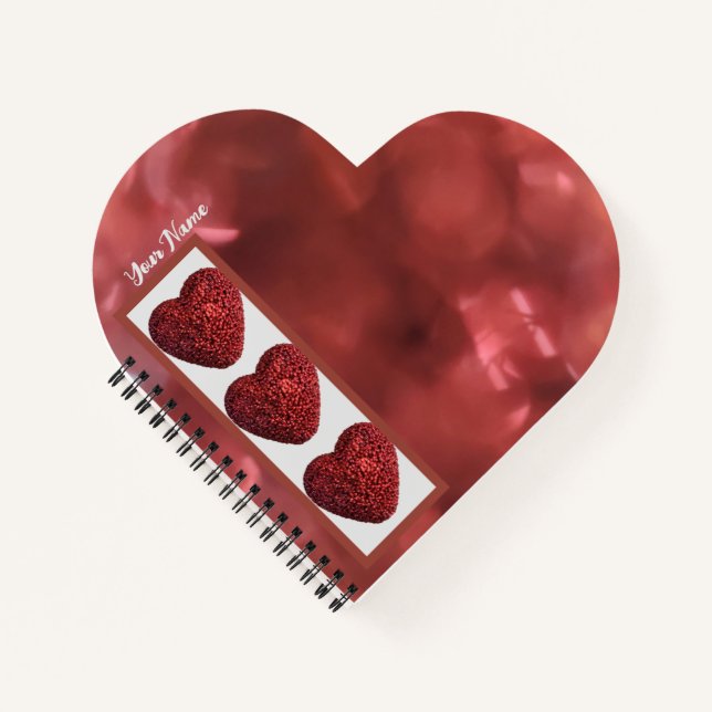 Carnet spiral en forme de coeur (Devant)