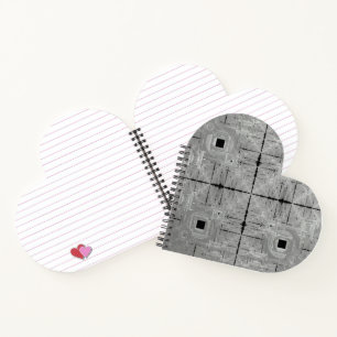 Carnet Spiral en forme de coeur de Serenade Argent