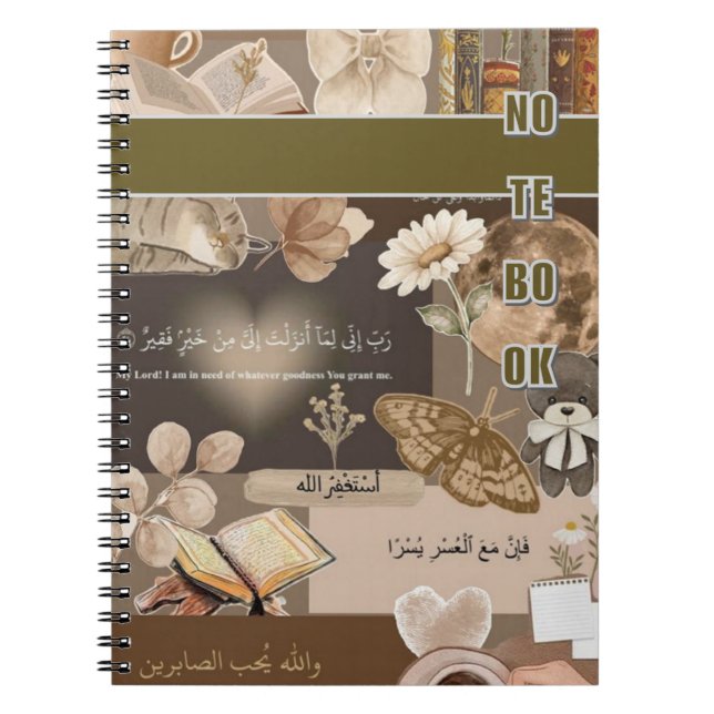 Carnet spiral esthétique vintage (Devant)