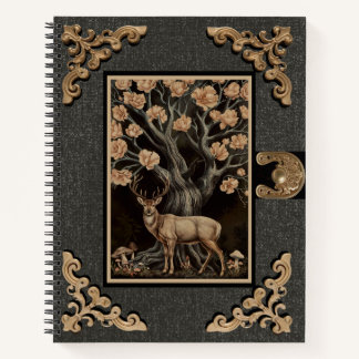Carnet spiral et arbre Magnolia