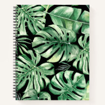 Carnet spiral feuille Monstera