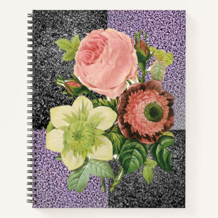 Carnet spiral floral