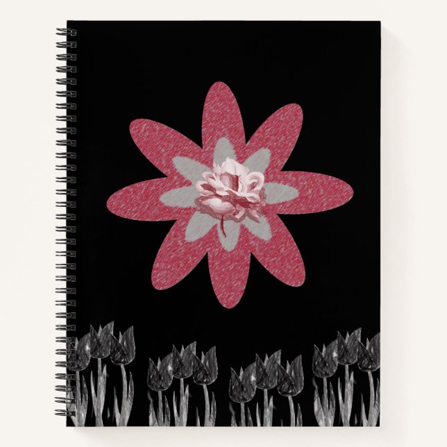 Carnet spiral floral (Devant)