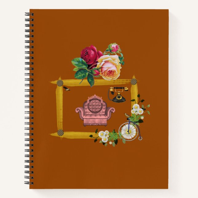Carnet spiral floral (Devant)