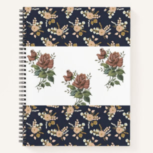 Carnet spiral floral