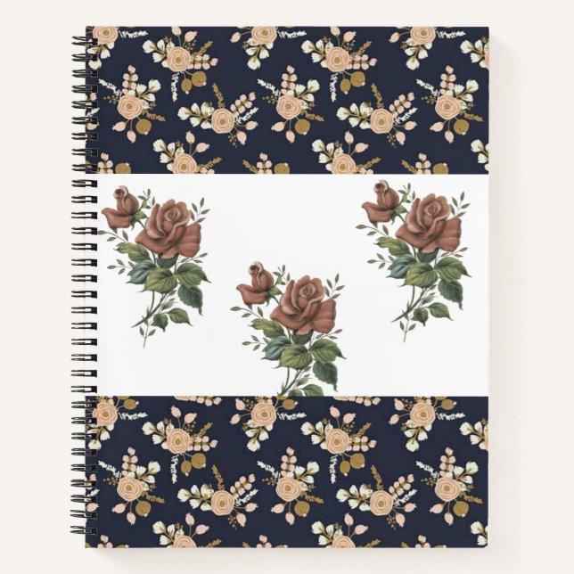 Carnet spiral floral (Devant)