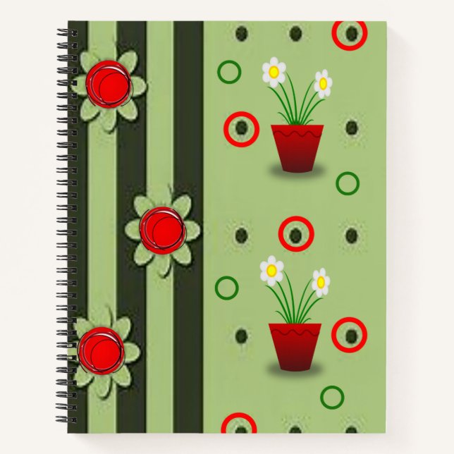 Carnet spiral floral (Devant)