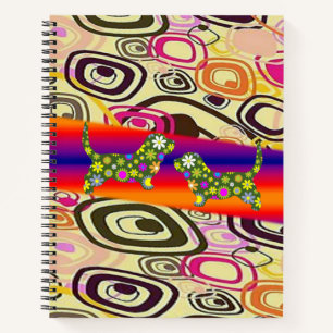 Carnet spiral floral