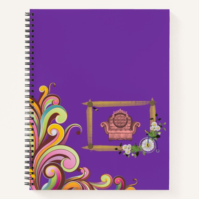 Carnet spiral floral (Devant)
