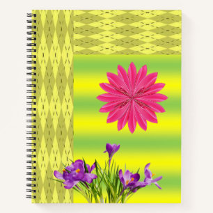 Carnet spiral floral