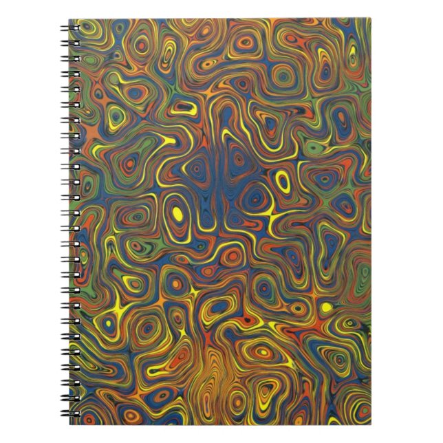Carnet Spiral Fou, Conception Abstraite (Devant)