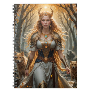Carnet Spiral Freyja Norse inspirée par la déess