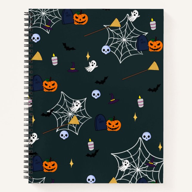Carnet Spiral Halloween amusant (Devant)