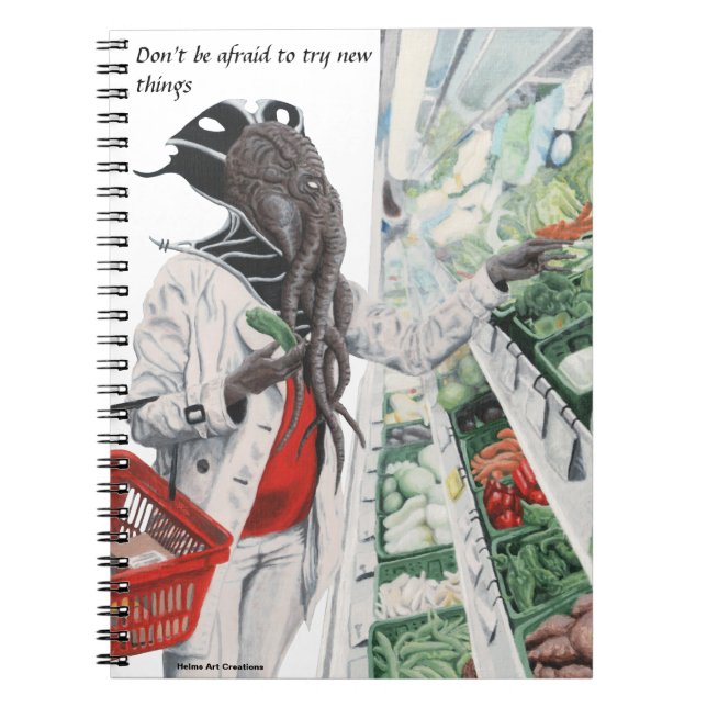 Carnet spiral Imaginaire de magasin d'épicerie Min (Devant)