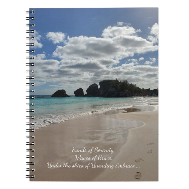Carnet Spiral inspirant plage (Devant)