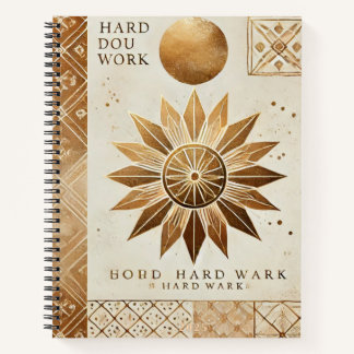 Carnet Spiral Inspirationnel Sunburst D'Or - Ha